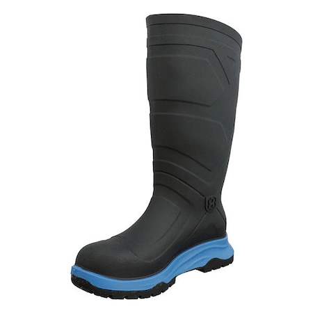 Heartland Footwear Men's Leader ENS Rubber Boot, Plain Toe, 15 in Height, Black, 15 50178-15