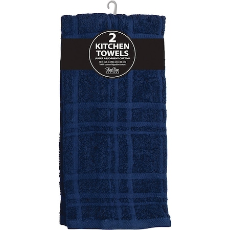 Kay Dee Designs Indigo Solid Terry Kitchen Towel, 2PK R6570