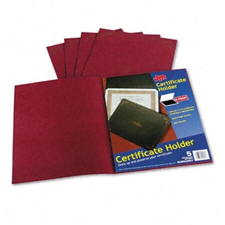 Esselte Pendaflex Certificate Holder 80lb Linen Stock 12 1/2 x 9 3/4 Burgundy Five per Pack, 5PK 29900585BGD