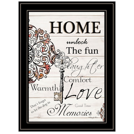 Homeroots Home or Laughter 2 Black Framed Print Wall Art 405567