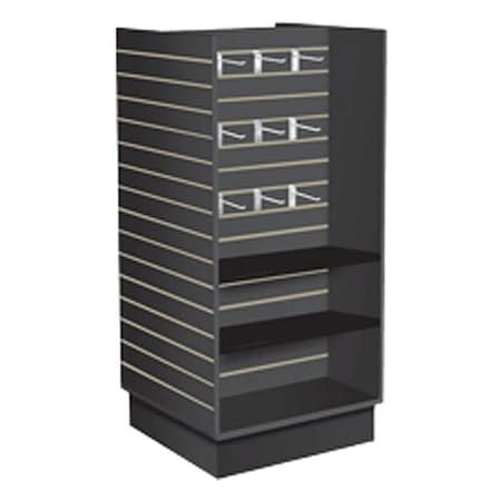 Specialty Store Services Slatwall Display, Black, Gondola, 54" H 3434BK