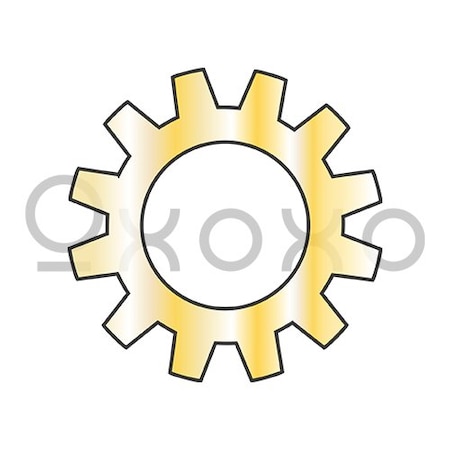Oxoxo 1/2 External Tooth Lock Washer Zinc Yellow, 4000PK 202068