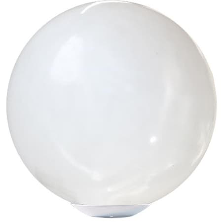 Intense 150W 120V Powder Coated Cast Aluminum Post Top 16 in. Globe Light Fixture, White IN2939278