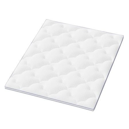 Homeroots 2in White Cotton Full Double Mattress Topper 711924