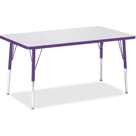 Jonti-Craft Berries Rectangle Activity Table, 30 in. x 48 in., A-height, Freckled Gray/Purple/Gray 6473JCA004