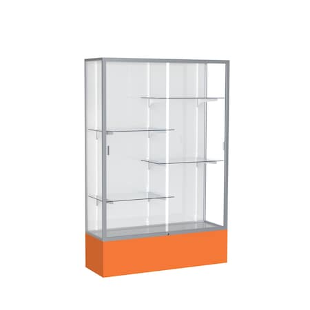 Ghent Spirit Floor Display Case 48x72x16, White, Satin 374WB-SN-OR
