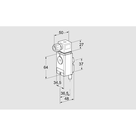 Honeywell Kromschroder Gas Pressure Switch, 3–500 mbar, Diaphragm Type, UL/FM KS84448061