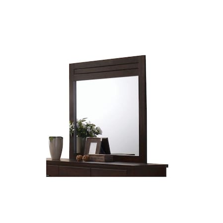 Homeroots Mahogany Rectangle Dresser Mirror 486437
