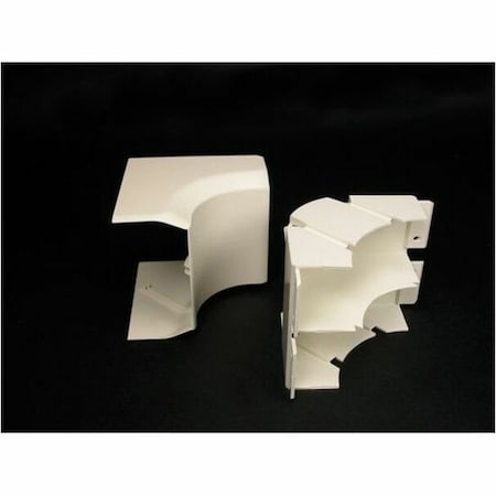 Legrand Internal Elbow Raceway, 40N2 Series, 1 Channel, 4 in W, 2 in H, 4-1/2 in L, White 40N2F17WH
