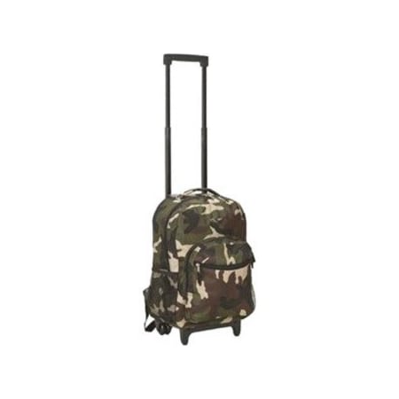 Fox Luggage Inc ROCKLAND R01-CAMO 17 Inch ROLLING BACKPACK R01-Camo