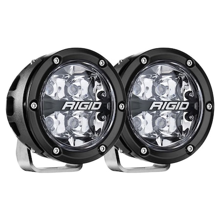 Rigid Industries 360-Series RGBW 4 in Offroad Spot Beam w/RGBW Backlight Pods, 2PK 36402