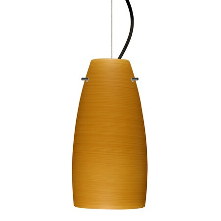 Besa Lighting Besa Tao 10 Pendant, Oak, Black Finish, 1x 9W LED 1KX-1512OK-LED-BK