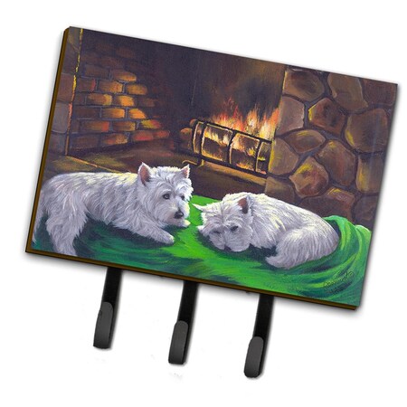 Carolines Treasures 6 x 2 x 9 in. Westie A Winters Night Leash or Key Holder PPP3276TH68