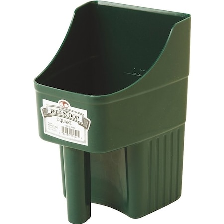 Little Giant 150422 Feed Scoop, 3 qt Capacity, Polypropylene, Green, 6-1/4 in L ENSC3GREEN/150422