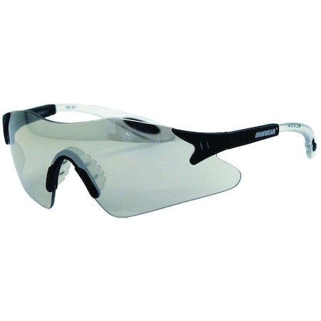 Ironwear Sunset Series Safety Glasses ANSI Z87 Compliant with UVA and UVB Protection, Black, Silver Mirror 3250-B-SM
