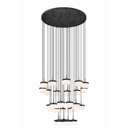 Z-Lite Renaud Matte Black 27 Light Chandelier 827P6-27R-MB-LED