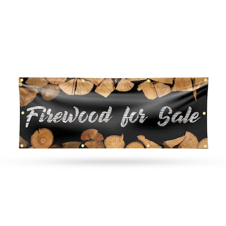 Signmission Firewood For Sale, 36 Inch x 96 Inch, Vinyl Banner B-96-30628