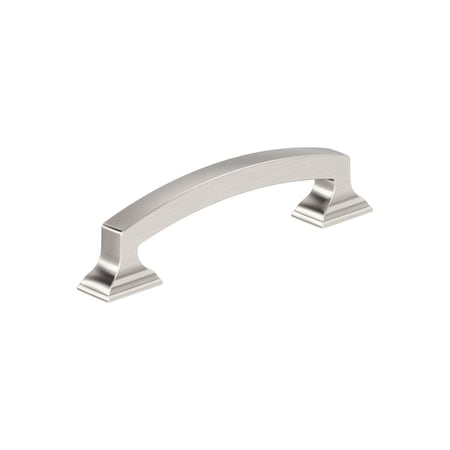 Amerock Incisive 3-3/4 inch (96mm) Center-to-Center Satin Nickel Cabinet Pull, 10PK 10VMP37121G10