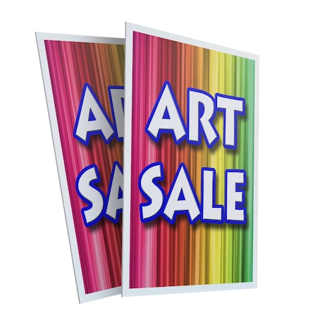 Signmission Art Sale, Plastic Signs Only 24 Inch x 36 Inch, Corrugated Plastic, 2PK CSB-2436-2PACK-Art Sale