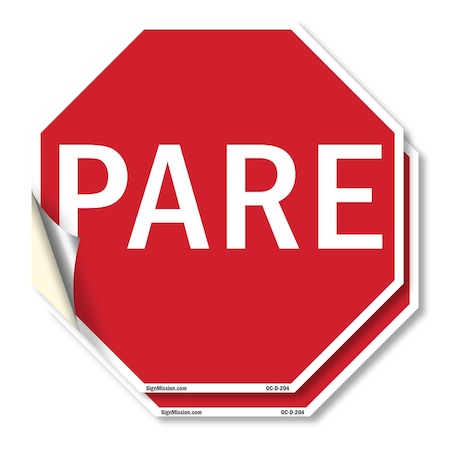 Signmission Pare, 18 inch X 18 inch, Vinyl Decal, 2PK OC-D-2PACK-18-204