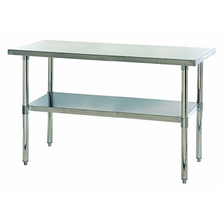 Quantum Storage Systems STAINLESS STEEL TABLE W / UNDERSHELF 24X60X34 SST-2460U