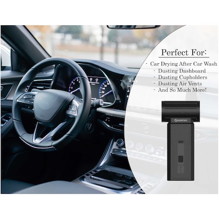 Booster Fans Car Detailing, Mini Cordless Handheld Electric Air Duster, 120 MPH Wind Speed Turbo Fan (Black) 805372
