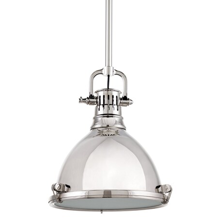 Hudson Valley Lighting Pelham 1 Light Pendant 10.5 In. Polished Nickel 2211-PN