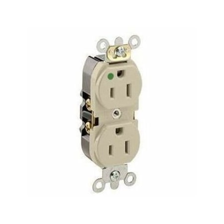 Leviton Extra Heavy Duty Hospital Grade Duplex Receptacle, 15 Amp, 125 Volt 8200-HLI