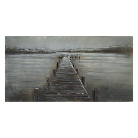 Empire Art Direct Primo Mixed Media Hand Painted Iron Wall Sculpture - Pier PMO-140127-4824