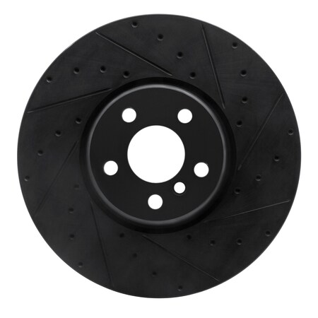 Dynamic Friction Co DFC Brake Rotor - Drilled and Slotted - Black 633-31133D