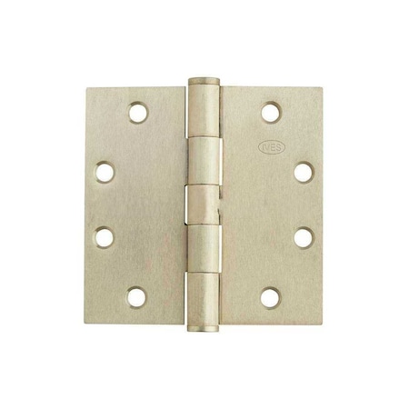 Ives 4 1/2 in. x 4 1/2 in. Standard Weight Plain Bearing Hinge, Satin Chromium Plated 5PB1 4.5X4.5 652