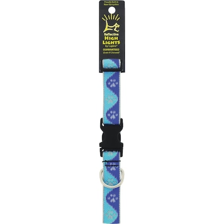 Lupine HL 1'' Reflective Blue Paws 12 to 20'' Adjustable Collar 48452