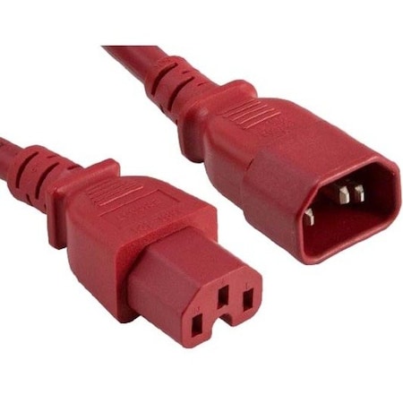 Enet C14 To C15 6Ft Red Pwr Extension Cord C14C15-RD-6F-ENC