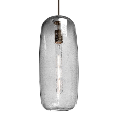 Besa Lighting Besa Pinot 13 Pendant, Clear Bubble, Bronze Finish, 1x 60W MAX E26 Base 1JT-PINOT18CL-BR