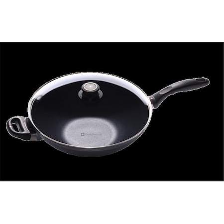 Swiss Diamond 12.5 in. Nonstick Wok with Lid 61132c