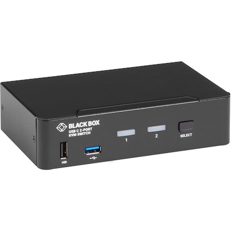 Black Box BLACK BOX Usb-C 4K Kvm Switch, 2-Port KVMC4K-2P