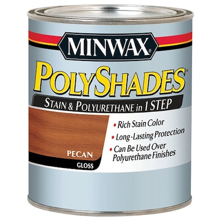 Polyshades 1 Qt Pecan Wood Stain And Polyurethane, Gloss 61420