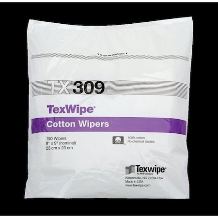 Texwipe Cleanroom Wiper, PK300 TX309