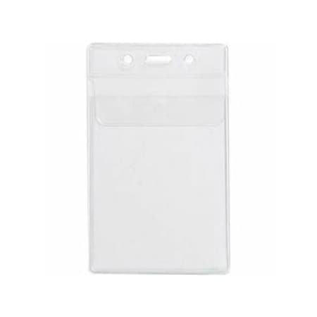 Brady Vertical Clear Vinyl Holder - 5" x 2.93" - Vinyl - 100 / Pack - Clear 1840-5150