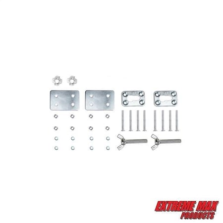 Extreme Max 5001.5778 Removable Hardware Kit for Deluxe Chrome Motorcycle Wheel Chock 5001.5778