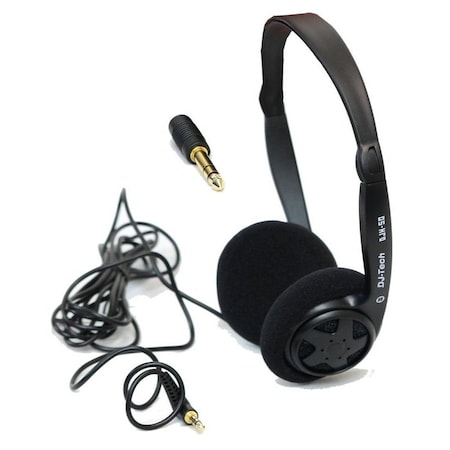 Dj Tech Multi purpose lightweight behind the neck or over head headphones works w/PC, Phone, Stereo System DJH50