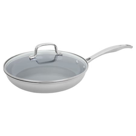 Henckels Clad H3 10-inch Stainless Steel Ceramic Nonstick Fry Pan with Lid 1023638