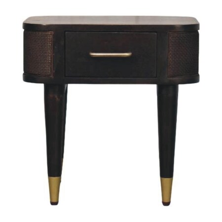 Homeroots 18" Brown Solid Wood Two Drawer Nightstand 701717