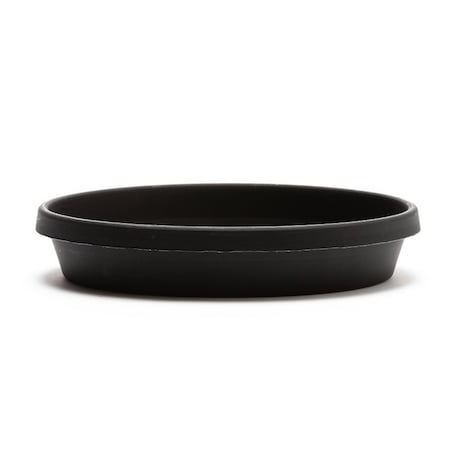Bloem Plant Saucer, 6 in Dia, Terra Black STT0600