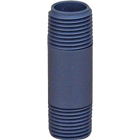 Genova Products Lasco 207060Bc Pipe Nipple, 3/4 In, Pvc, Sch 80 Schedule, 6 In L 404-060