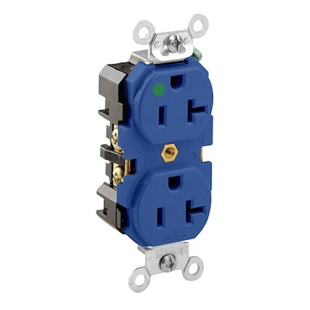 Leviton PlugsandReceptacles, 20A, 125VAC, Bl, Nylon 8300-BU