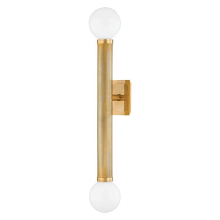 Corbett Lighting Pienza 2 Light Wall Sconce 5.5 In. Vintage Brass 373-02-VB