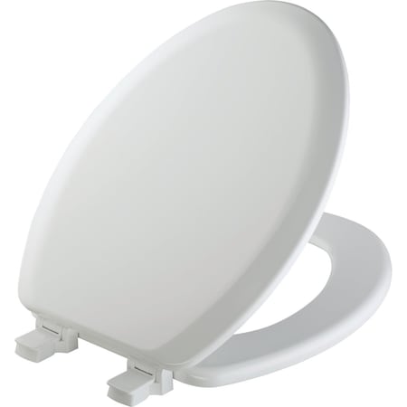Bemis Mayfair Elongated Closed Front White Wood Toilet Seat 141EC000