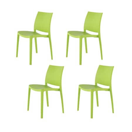 Lagoon Sensilla Resin Stackable Dining Chairs, 4PK 7052V5-SSLGA