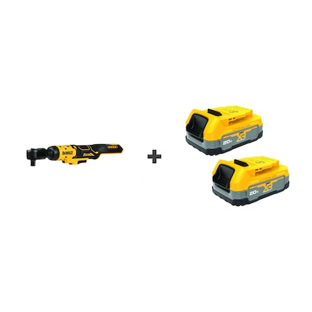 Dewalt Ratchet 20V, Cordless, 250 RPM/20V Max DCF512B/DCBP034-2